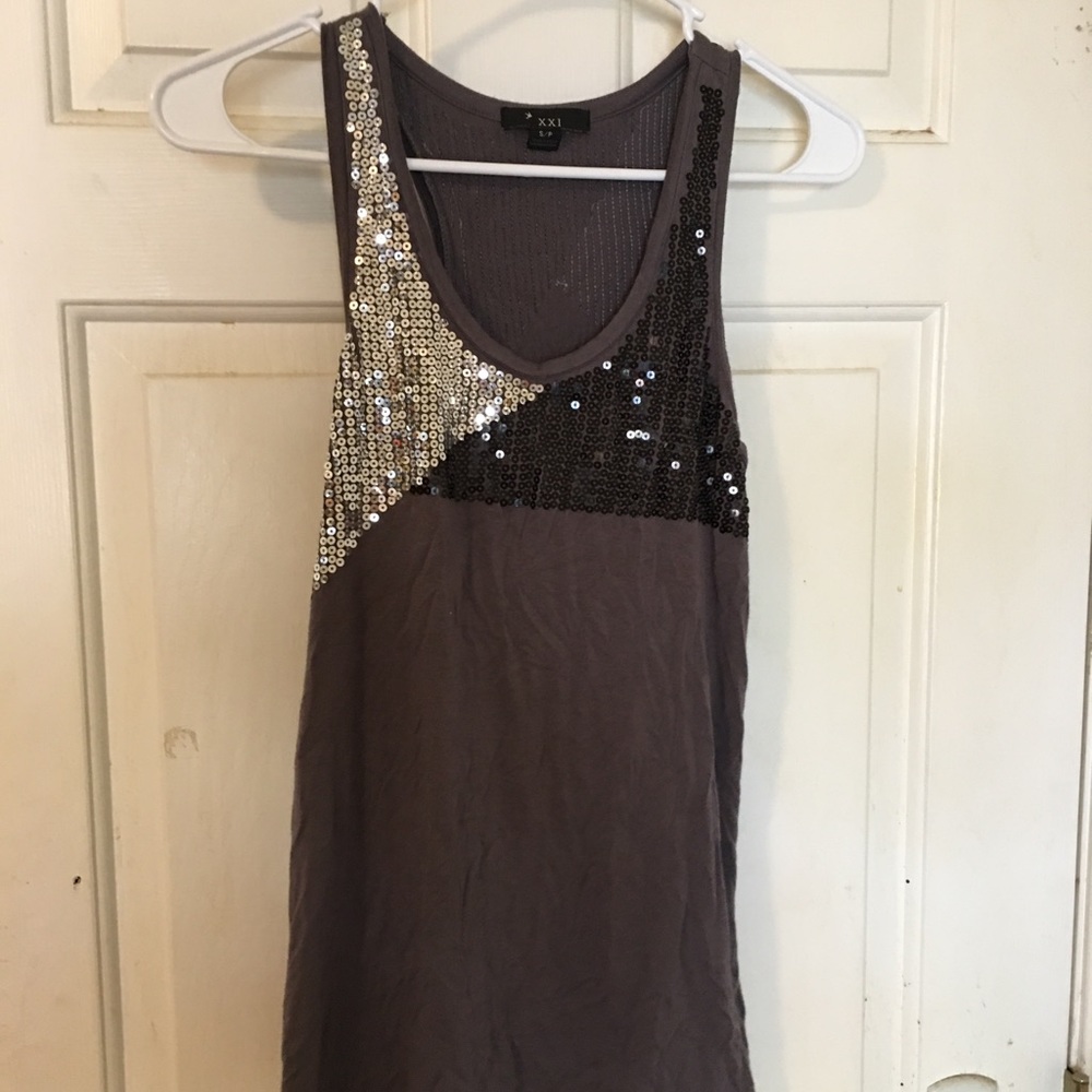 sparkly tank top